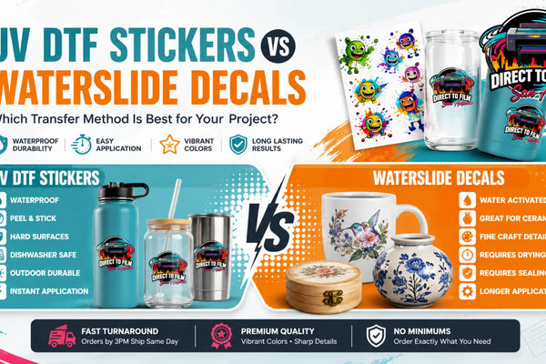 UV DTF Stickers vs Waterslide Decals